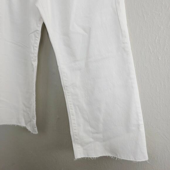 NEW J. Crew Curvy Wide Leg Crop High Waist White Denim Jeans - Picture 8 of 12